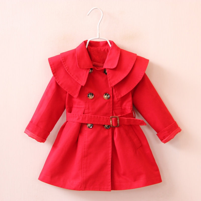 Kids Jacket Girls Trench Coat Outerwear